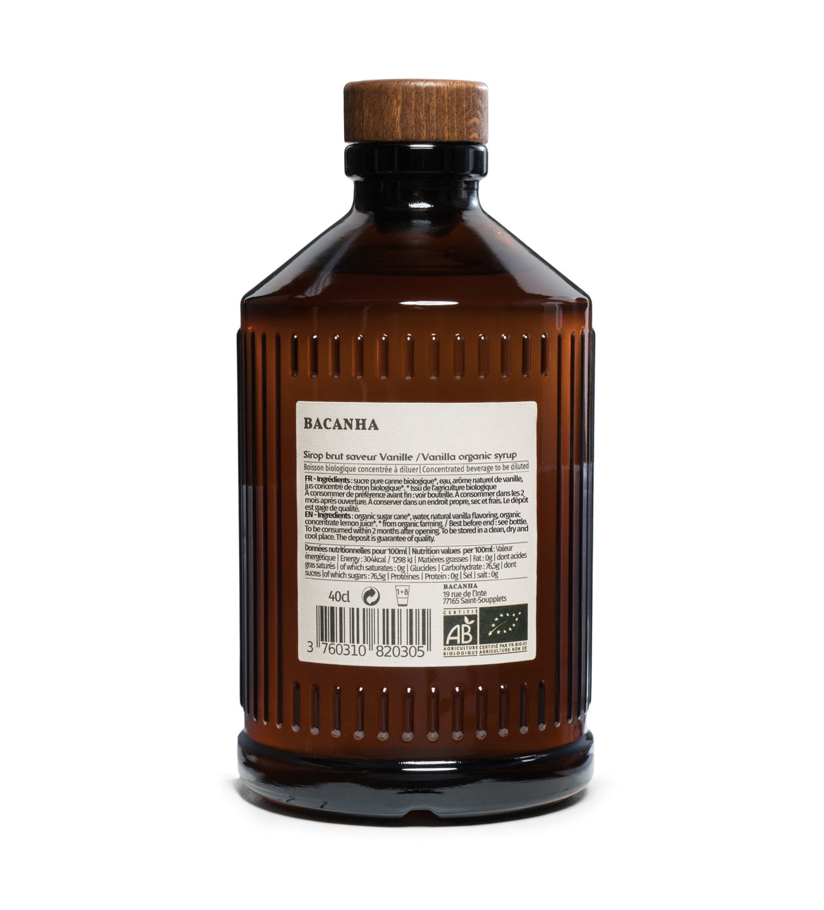 BACANHA – syrop waniliowy bio, 400 ml